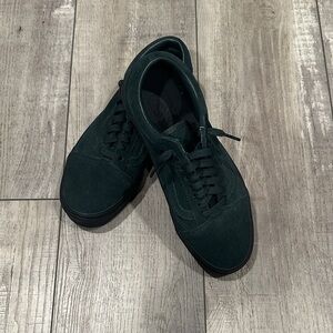 Vans Dark Green Suede Women's Sneakers